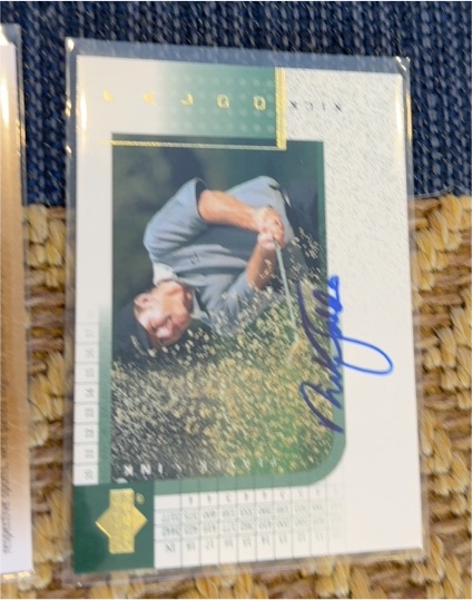 2001 Upper Deck Player's Ink Nick Faldo — front