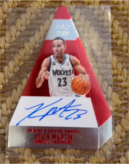 2013 Panini Preferred Panini's Choice Award Kevin Martin — front