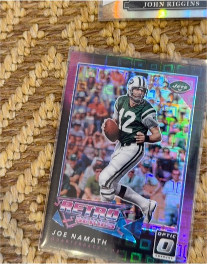 2022 Panini Donruss Optic #RS-2 Joe Namath Retro Series Silver Prizm — front