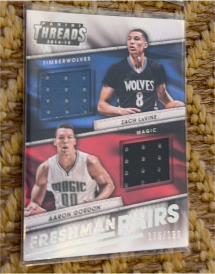 2014-15 Panini Threads Freshman Pairs #8 Zach LaVine/Aaron Gordon — front
