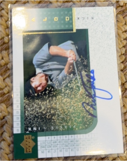 2002 Upper Deck Golf Nick Faldo Player's Ink — front
