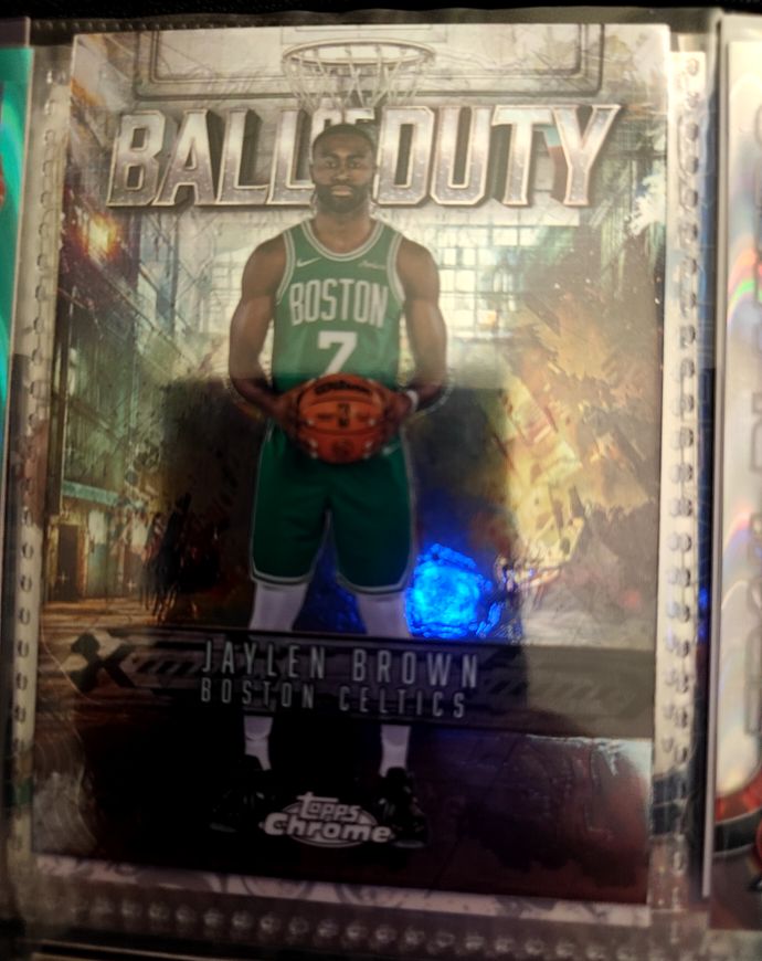 2025-26 Topps Chrome #BD-5 Jaylen Brown Ball of Duty — front