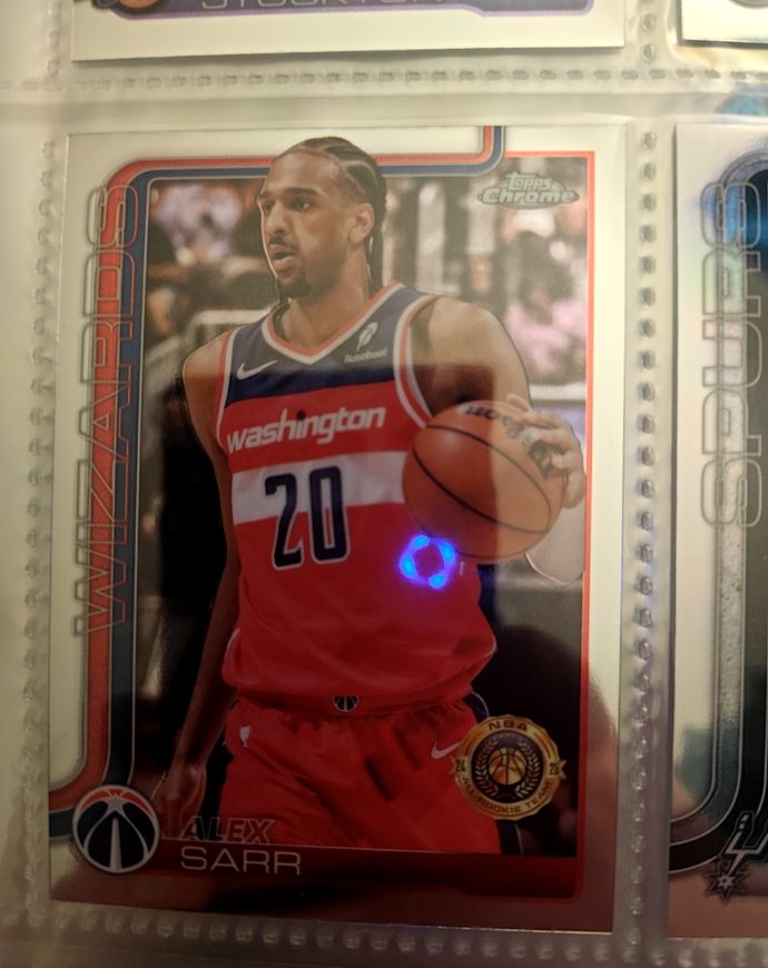 2025-26 Topps Chrome #218 Alex Sarr — front