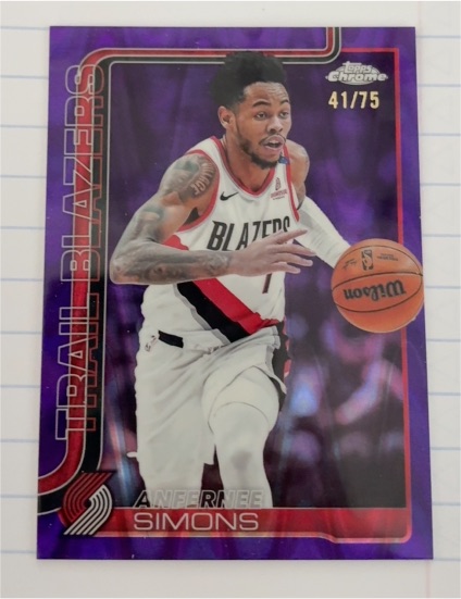 2025-26 Topps Chrome #122 Anfernee Simons — front