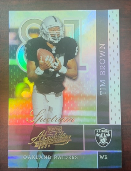 2002 Playoff Absolute Memorabilia #130 Tim Brown — front