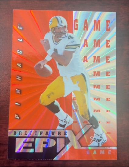 1998 Pinnacle Epix Game Orange #E10 Brett Favre — front