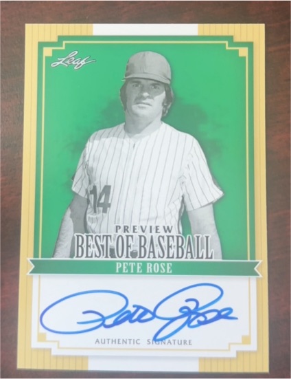 2012 Leaf Best of Baseball Preview #BBP1 Pete Rose — front
