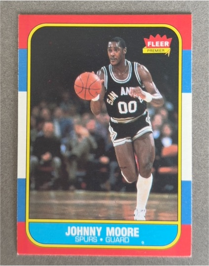 1986 Fleer #76 Johnny Moore — front