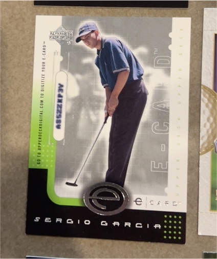 2001 Upper Deck #E-SG Sergio Garcia E-Card — front