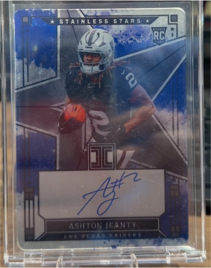 2025 Panini Impeccable #SSAJY Ashton Jeanty Stainless Stars Rookie Auto — front