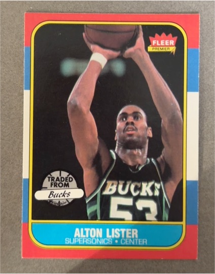 1986-87 Fleer #64 Alton Lister — front