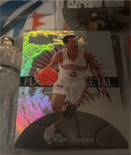 1997-98 Skybox Metal Universe Planet Metal #2PM Allen Iverson — front