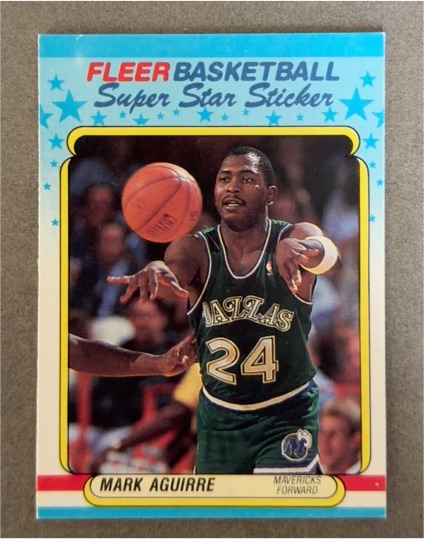 1988-89 Fleer #1 Mark Aguirre Stickers — front