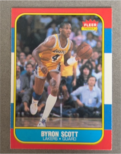 1986 Fleer #99 Byron Scott — front