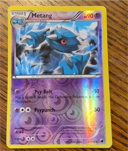 2011 Pokémon Black & White Plasma Freeze #51 Metang — front