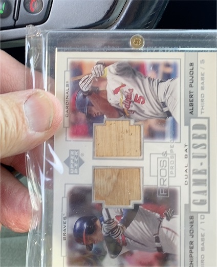 2001 Upper Deck Pros and Prospects #PP-JP Chipper Jones / Albert Pujols — front