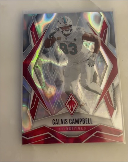 2025 Panini Phoenix #94 Calais Campbell Silver Prizm — front
