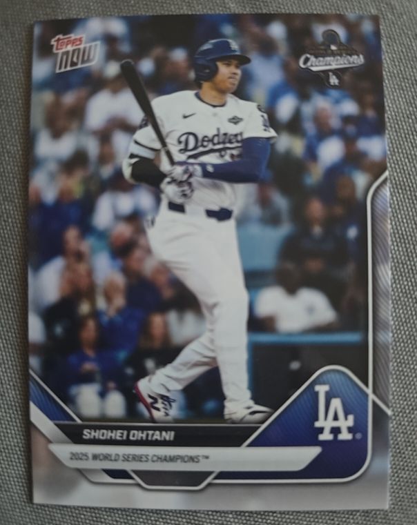2025 Topps Now #WS-1 Shohei Ohtani World Series Champions Los Angeles Dodgers — front