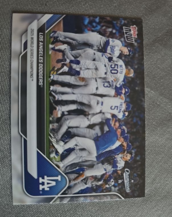 2025 Topps Now #WS-15 Los Angeles Dodgers World Series Champions — front