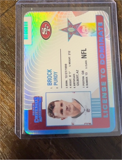 2024 Panini Contenders License to Dominate #9 Brock Purdy — front