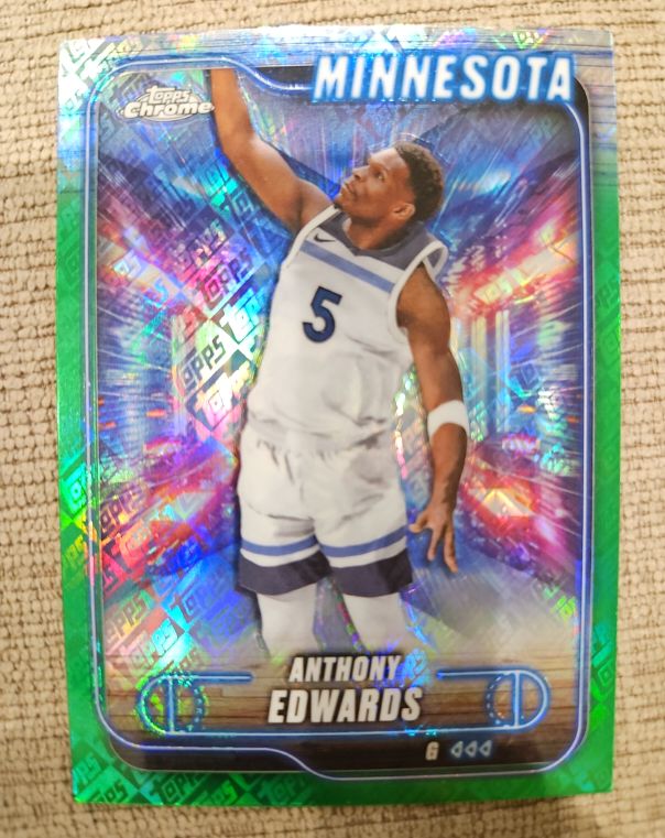 2024-25 Topps Chrome #77 Anthony Edwards — front