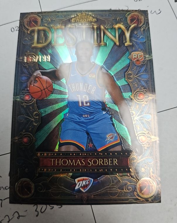 2025-26 Topps Chrome #D-13 Thomas Sorber Destiny — front