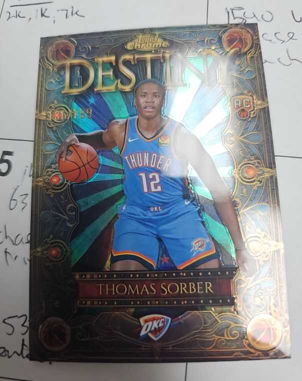 2025-26 Topps Chrome #D-13 Thomas Sorber Destiny — front