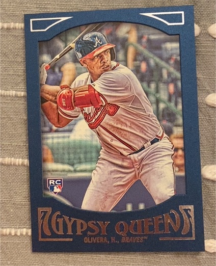 2016 Topps Gypsy Queen Framed Blue #9 Hector Olivera — front