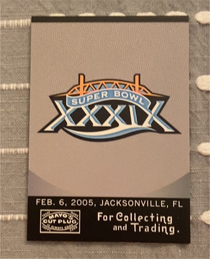2005 Topps Mayo Super Bowl XXXIX Logo Card — front