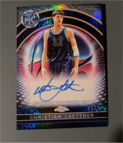 2024-25 Topps Chrome Certified Autograph Issue #TCAI-CL Christian Laettner — front