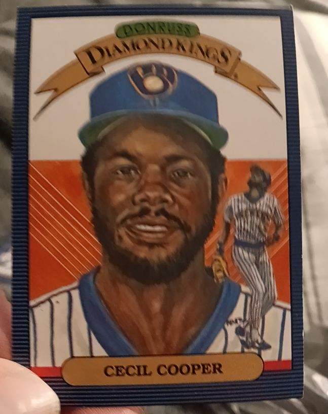 1986 Donruss Diamond Kings #7 Cecil Cooper — front