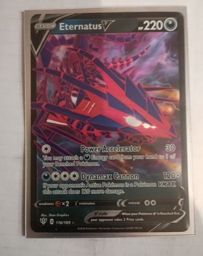 2020 Pokémon Darkness Ablaze #116 Eternatus V — front