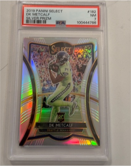 2019 Panini Select #182 DK Metcalf Silver Prizm Rookie — front
