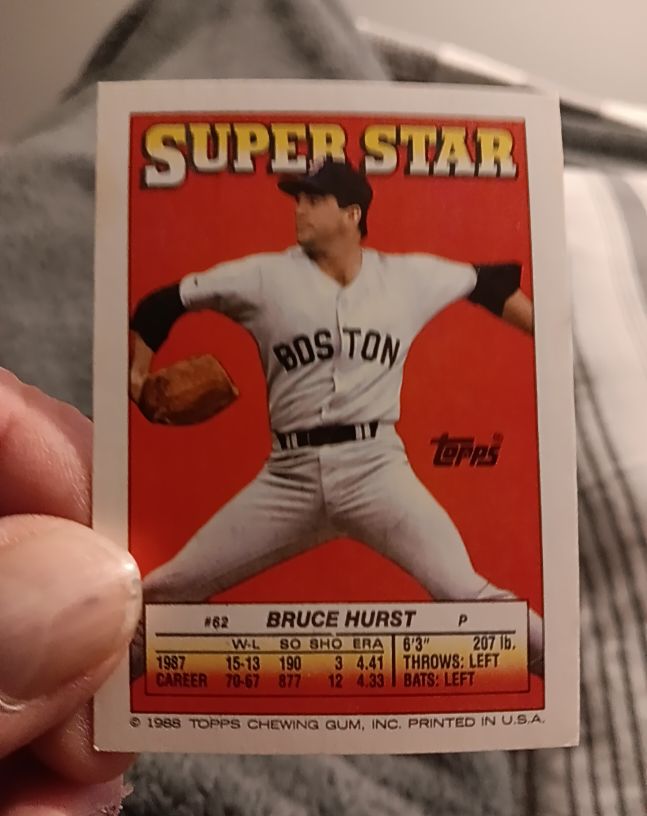 1988 Topps #62 Bruce Hurst — front