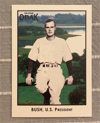2011 TriStar Obak #98 George Bush 41st US President Yale University Baseball — front