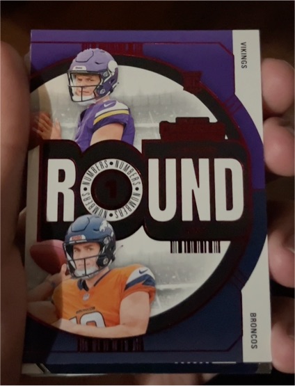2024 Panini Contenders #4 Bo Nix / J.J. McCarthy Round Numbers — front