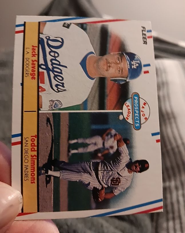 1988 Fleer #650 Jack Savage / Todd Simmons — front