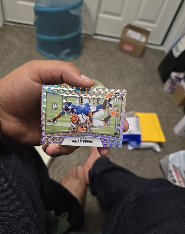 2025 Panini Mosaic Bang! #7 Brian Burns — front