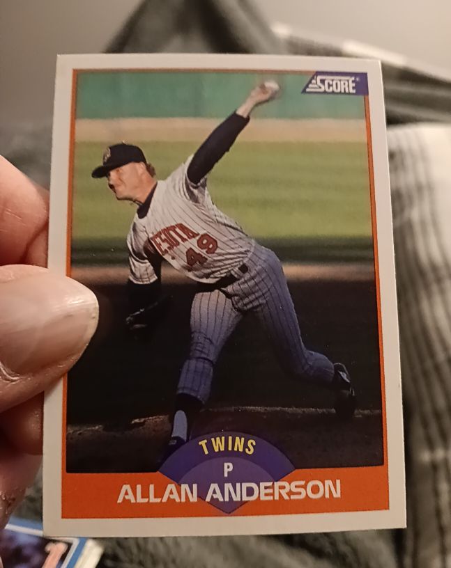 1989 Score #493 Allan Anderson — front