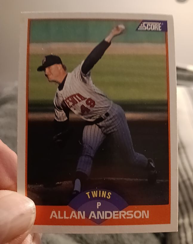 1989 Score #394 Allan Anderson — front