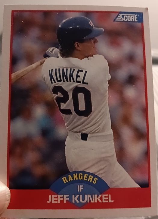 1989 Score #484 Jeff Kunkel — front