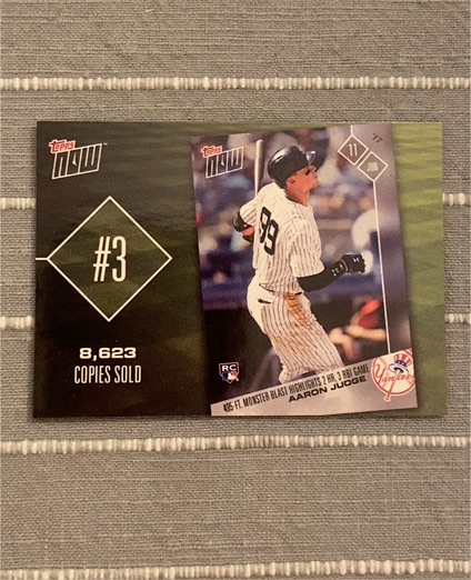 2018 Topps Now #TN-3 Aaron Judge — front