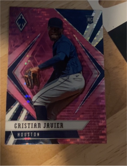 2021 Panini Chronicles Phoenix Purple Velocity #16 Cristian Javier — front