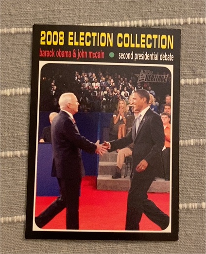 2008 Topps Heritage 2008 Election Collection Barack Obama & John McCain — front