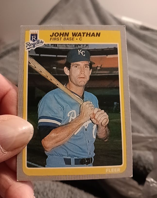 1985 Fleer #216 John Wathan — front