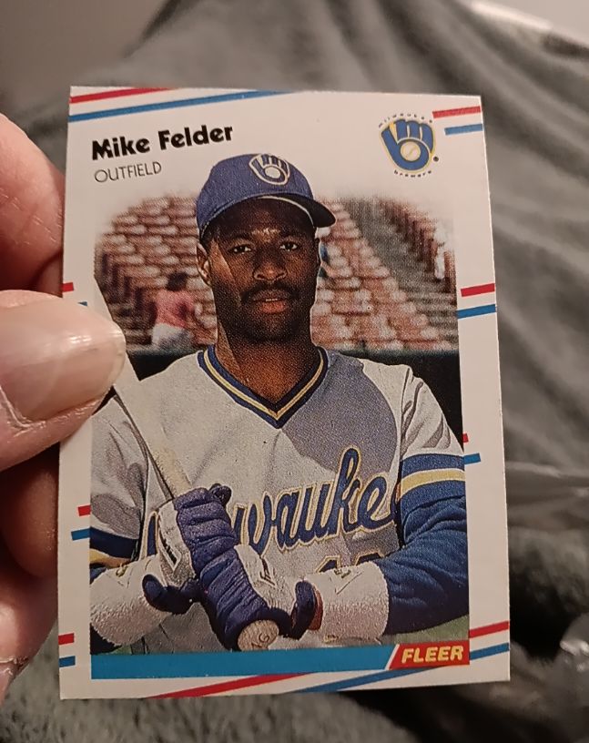 1988 Fleer #605 Mike Felder — front