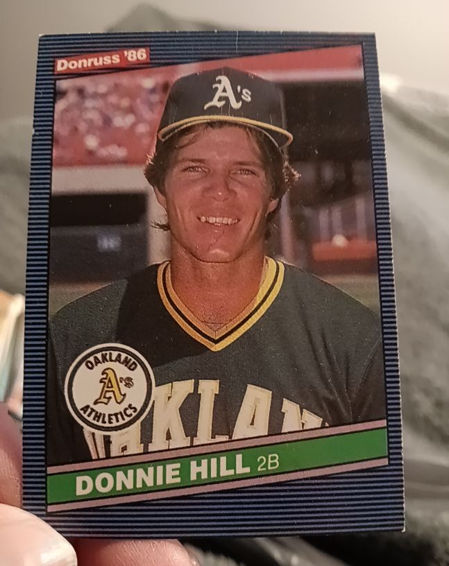 1986 Donruss #340 Donnie Hill Oakland Athletics — front