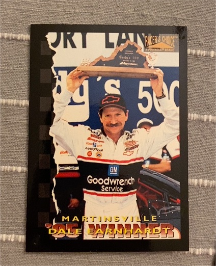 1996 Pinnacle Racer's Choice #84 Dale Earnhardt Martinsville Winner — front
