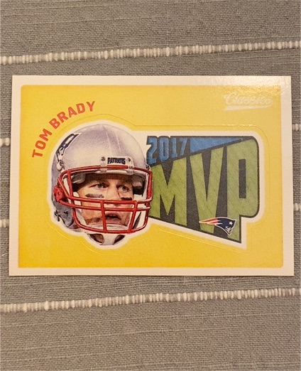 2018 Panini Classics #1 Tom Brady 2017 MVP Sticker — front