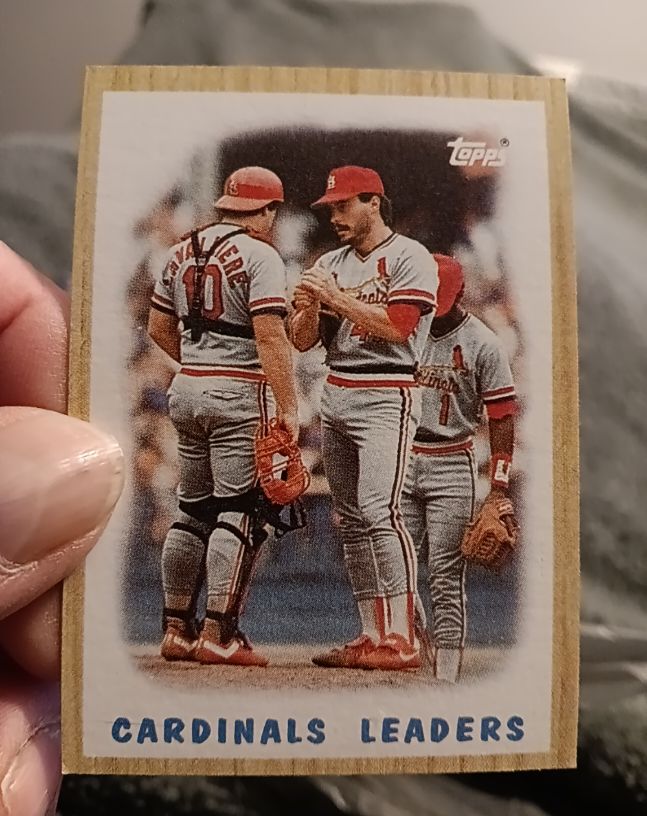 1987 Topps #181 Cardinals Leaders Mike LaValliere — front